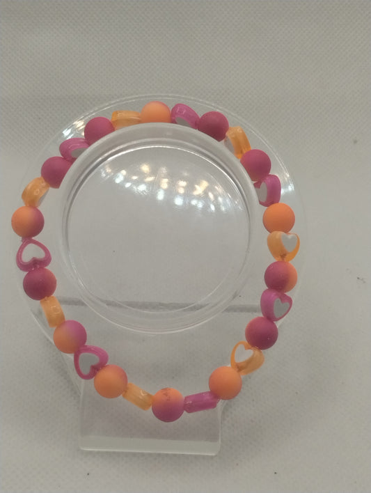 ORANGE AND PINK BRACELET