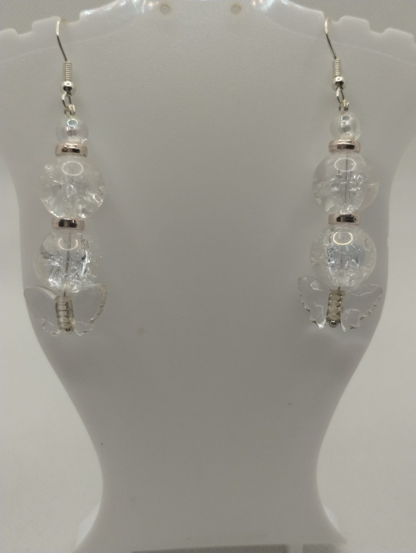 CLEAR AND GOLD EARRINGS