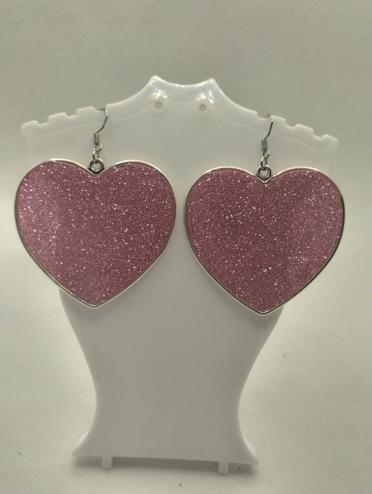 PINK HEART EARRINGS