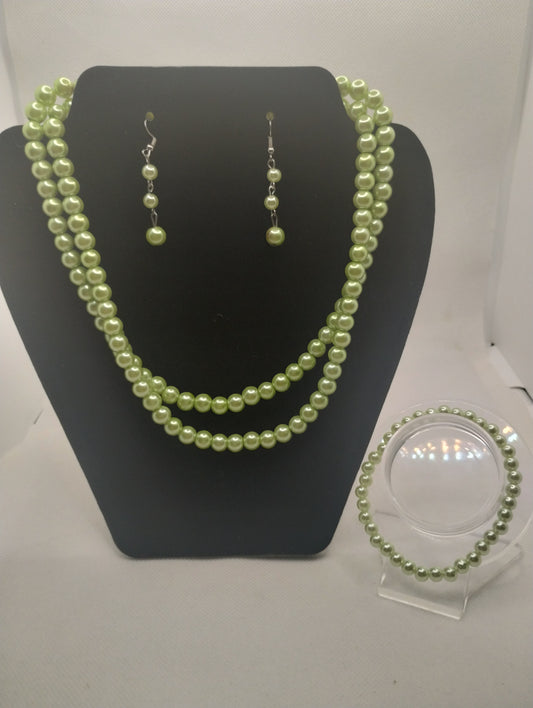 LIME GREEN PEARL FULL SET