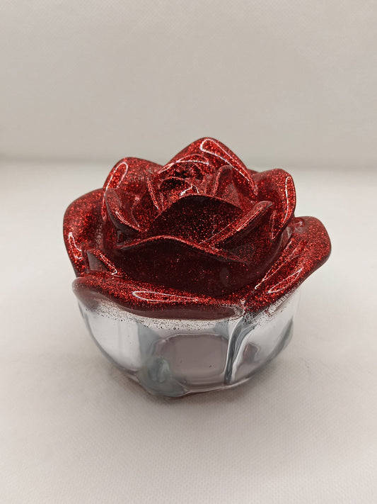 RED ROSE RESIN BOX