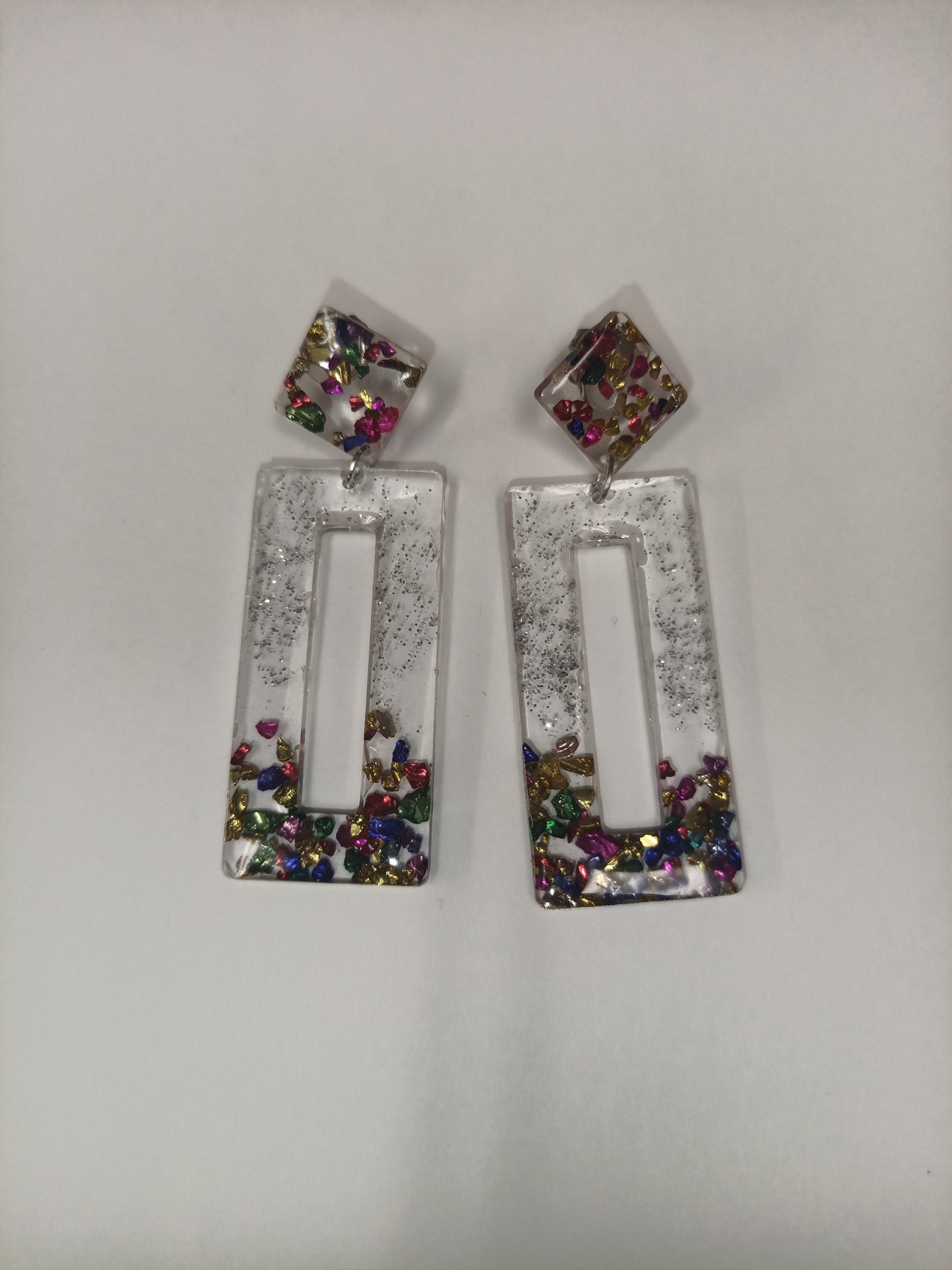 RAINBOW RESIN EARRINGS