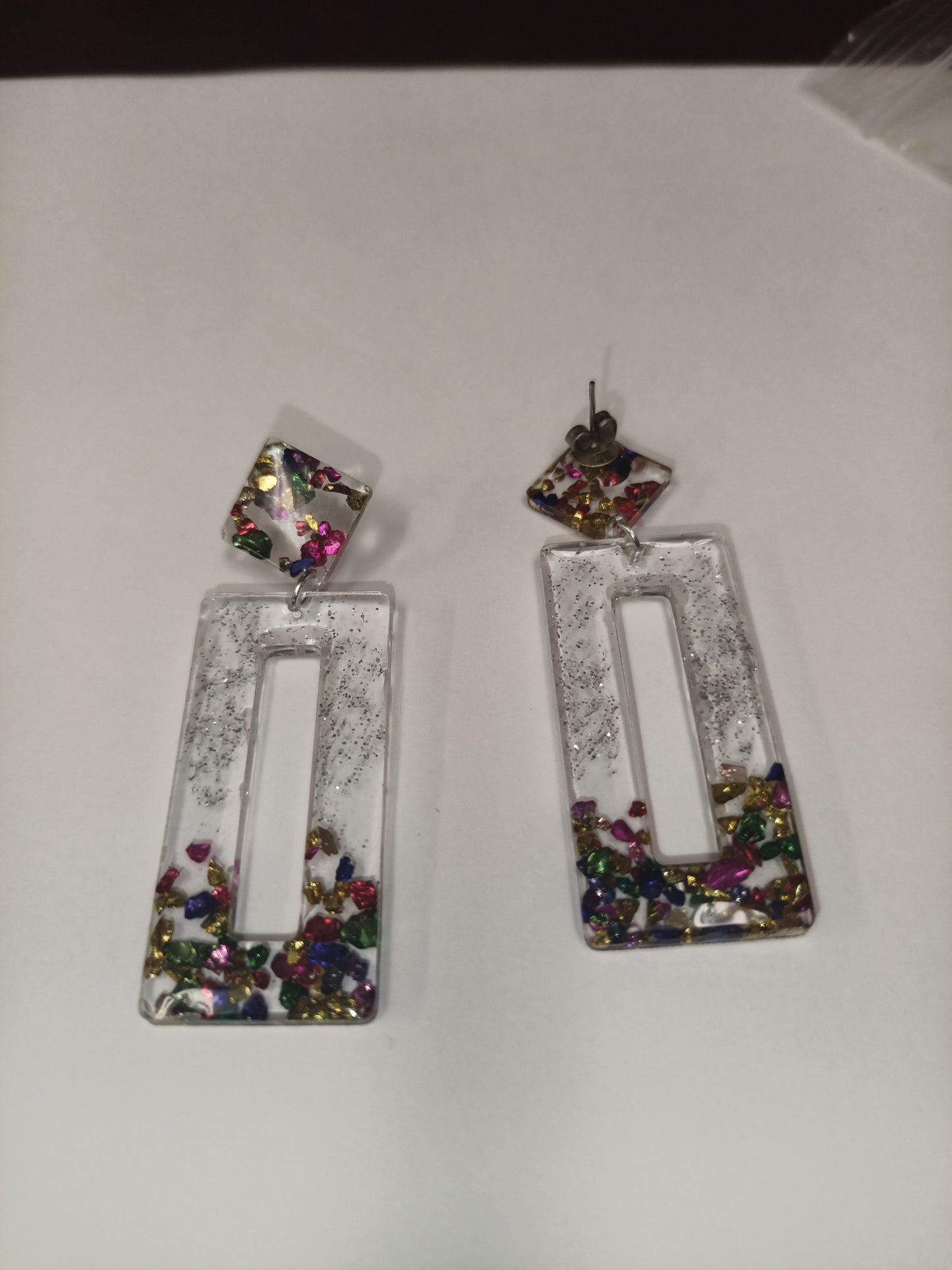 RAINBOW RESIN EARRINGS