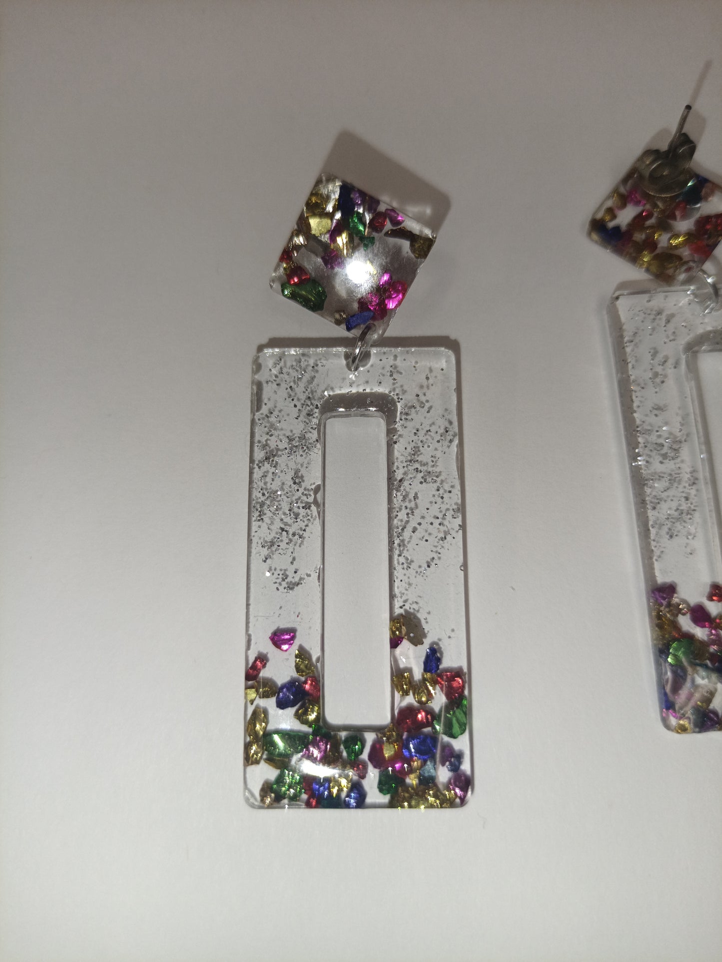 RAINBOW RESIN EARRINGS